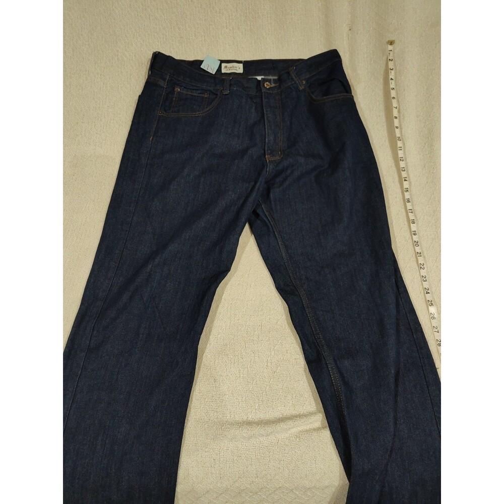 Members Property Jeans Blue 38x34 Denim Dark Wash Relaxed Fit RN113777
